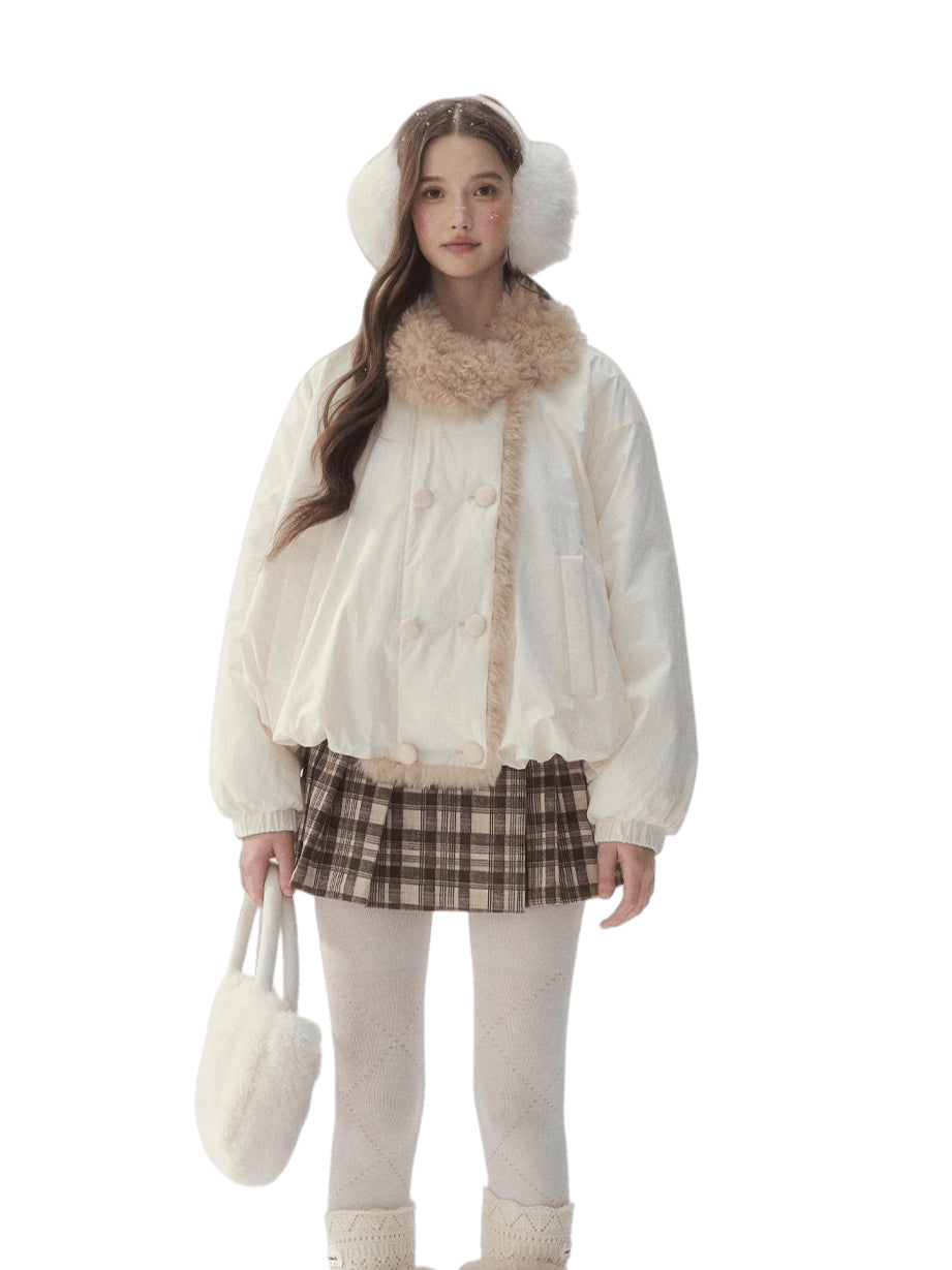White Starry Birch Duck Down Jacket