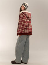 Reversible Plaid Faux Fur Coat - CHINASQUAD