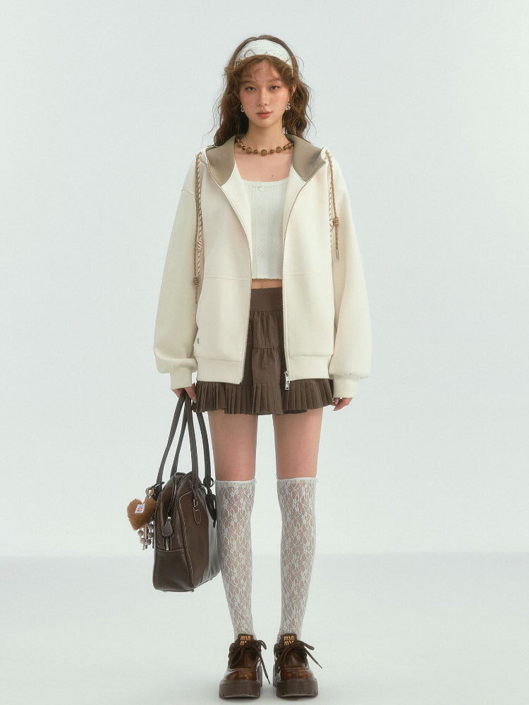 Color-Blocked Hooded Sweatshirt - CHINASQUAD