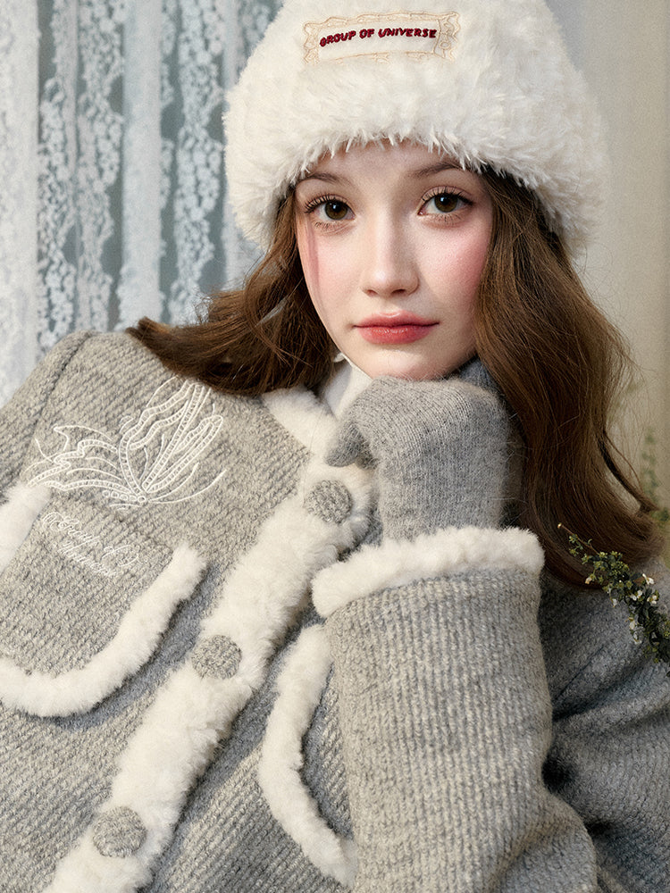 Galaxy Embroidered Wool Tweed Coat & Skirt Set - CHINASQUAD