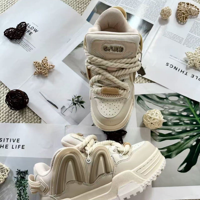 Off-white Chunky Casual Sneakers - CHINASQUAD
