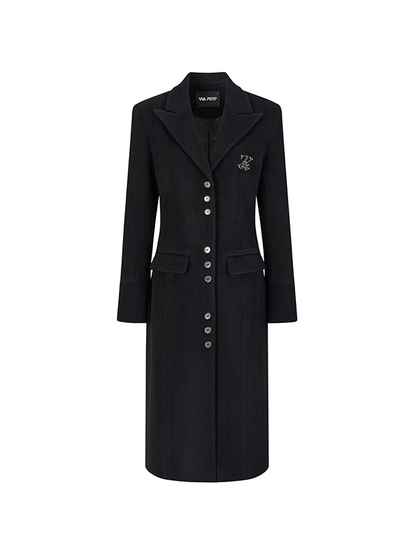 Long Woolen Blazer Coat - CHINASQUAD