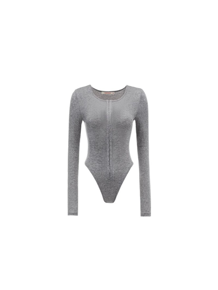 Long Sleeve Hook Button Jumpsuit - CHINASQUAD