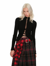 Lace-Up Ribbed Turtleneck - CHINASQUAD