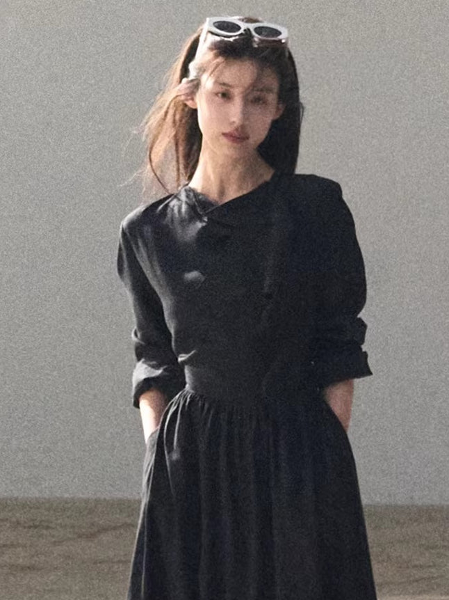 Ribbon Waist-Cinched Maxi Dress