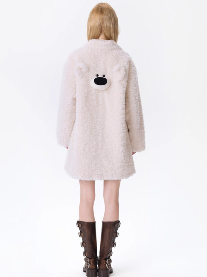 Back-Detail Mid-Length Puffer Coat