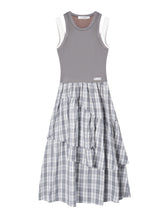 Plaid Asymmetric Sleeveless Vest Dress - CHINASQUAD