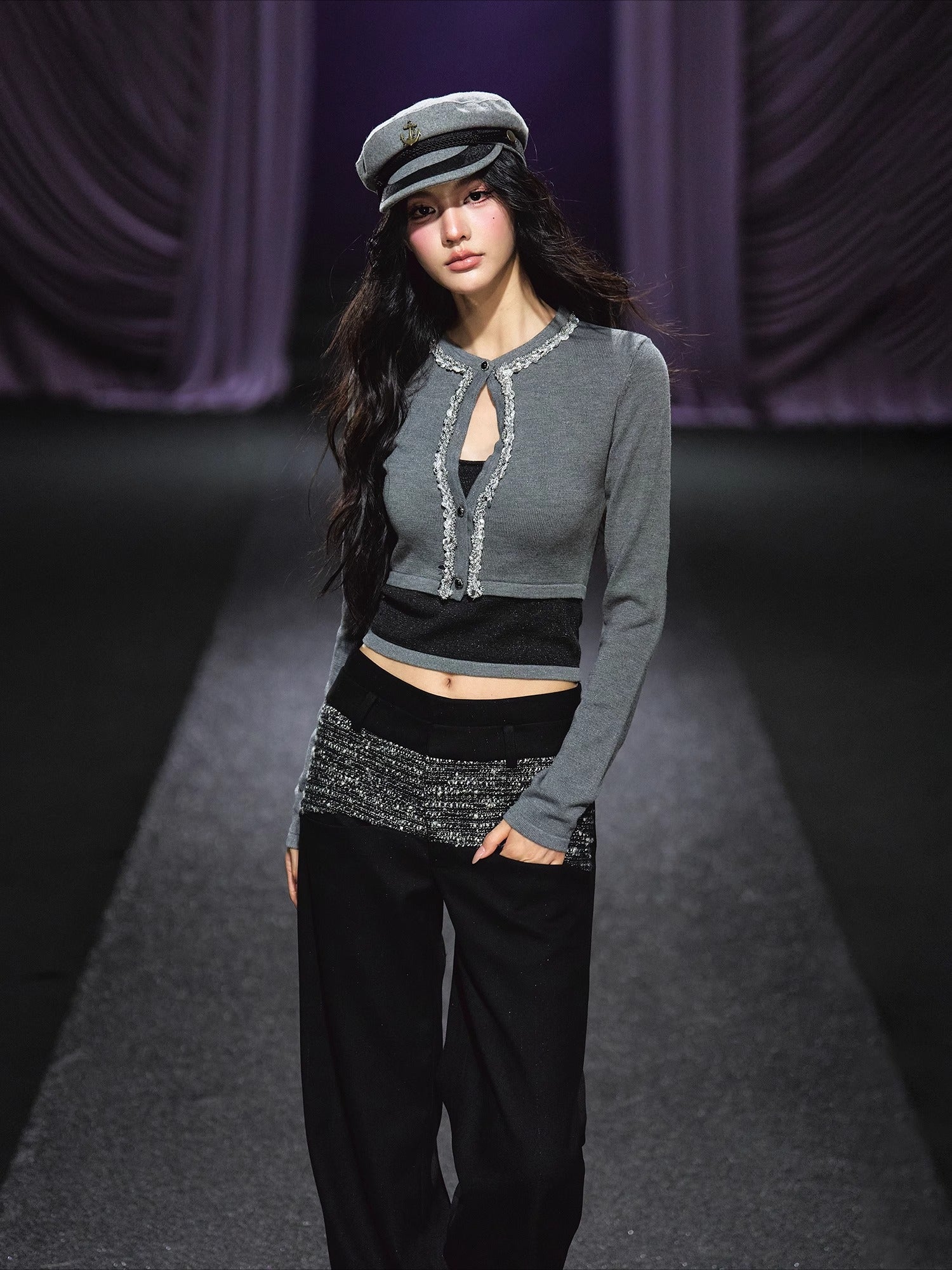 Embellished Knit Cardigan & Camisole Set - CHINASQUAD