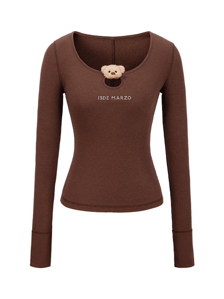 Hollow Chest Long-Sleeve Slim Fit T-Shirt - CHINASQUAD