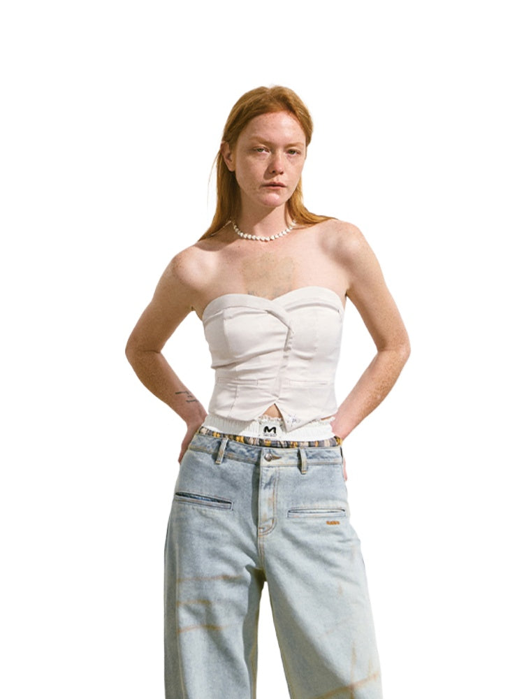 One-Strap Slim Fit Bustier Cami - CHINASQUAD