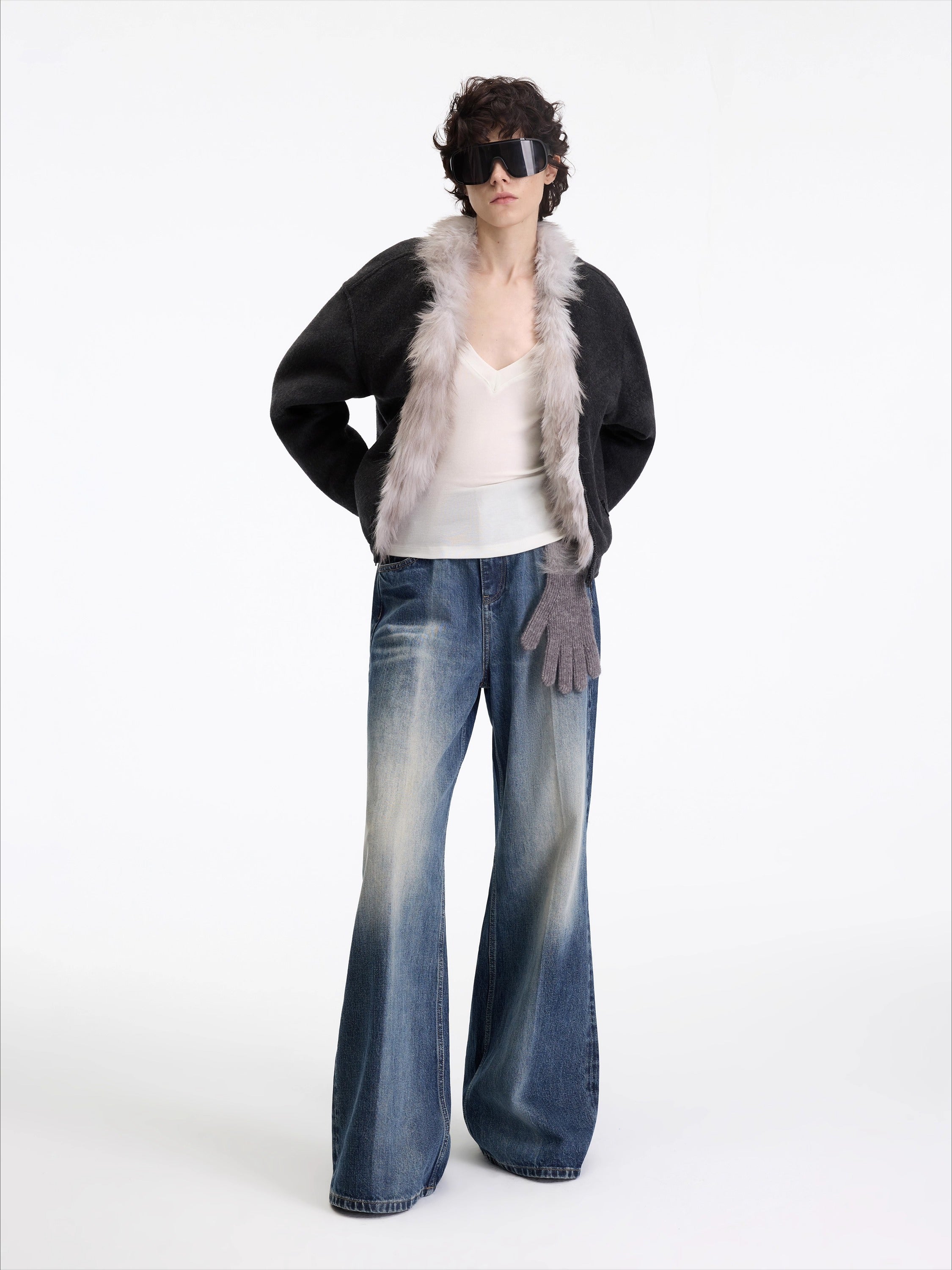 Wool-Blend Quilted Plush Jacket