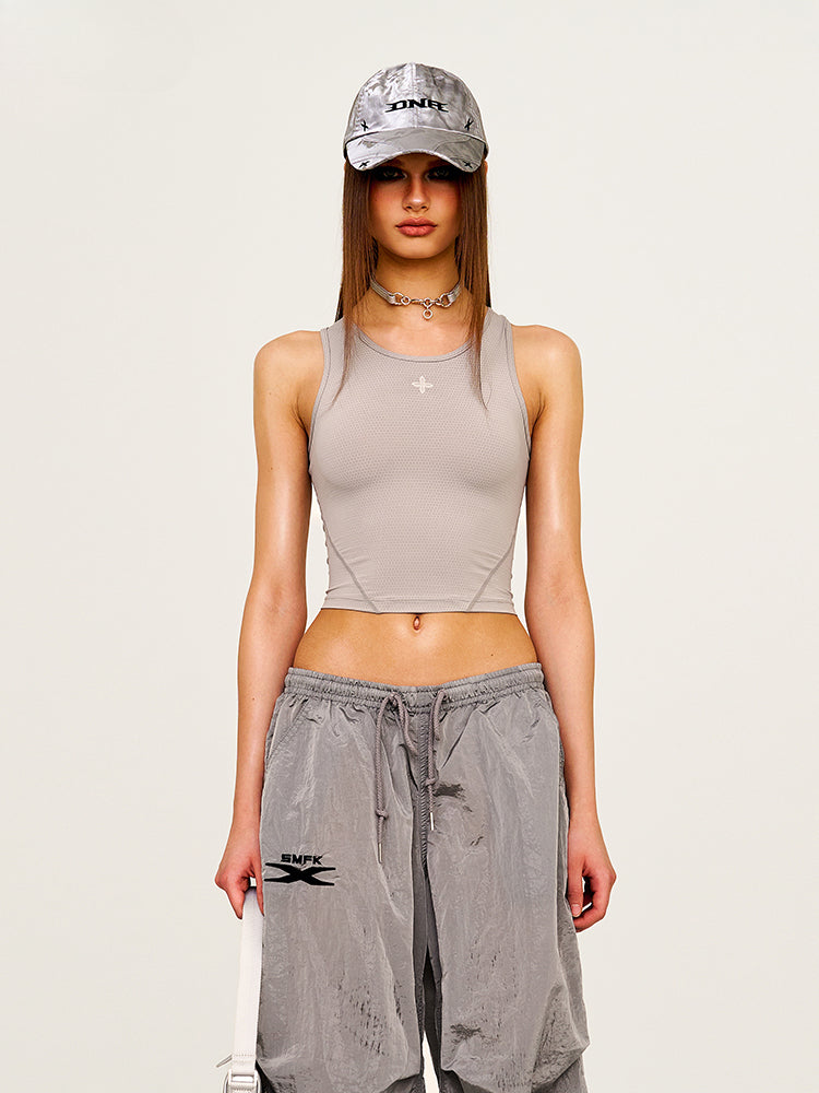 Mesh Quick Dry Waist Cinching Short Sling