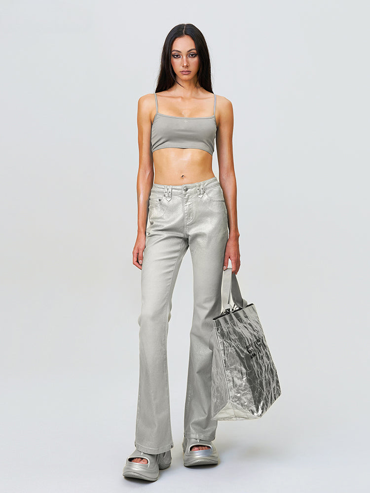Compass Wild Classic Flared Jeans Silver - CHINASQUAD