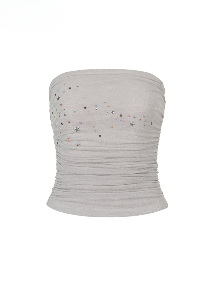 Star Beaded Ruffled Bandeau & Skirt Set - CHINASQUAD