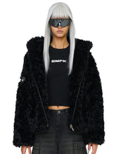 Cross Patch Fur Coat - CHINASQUAD