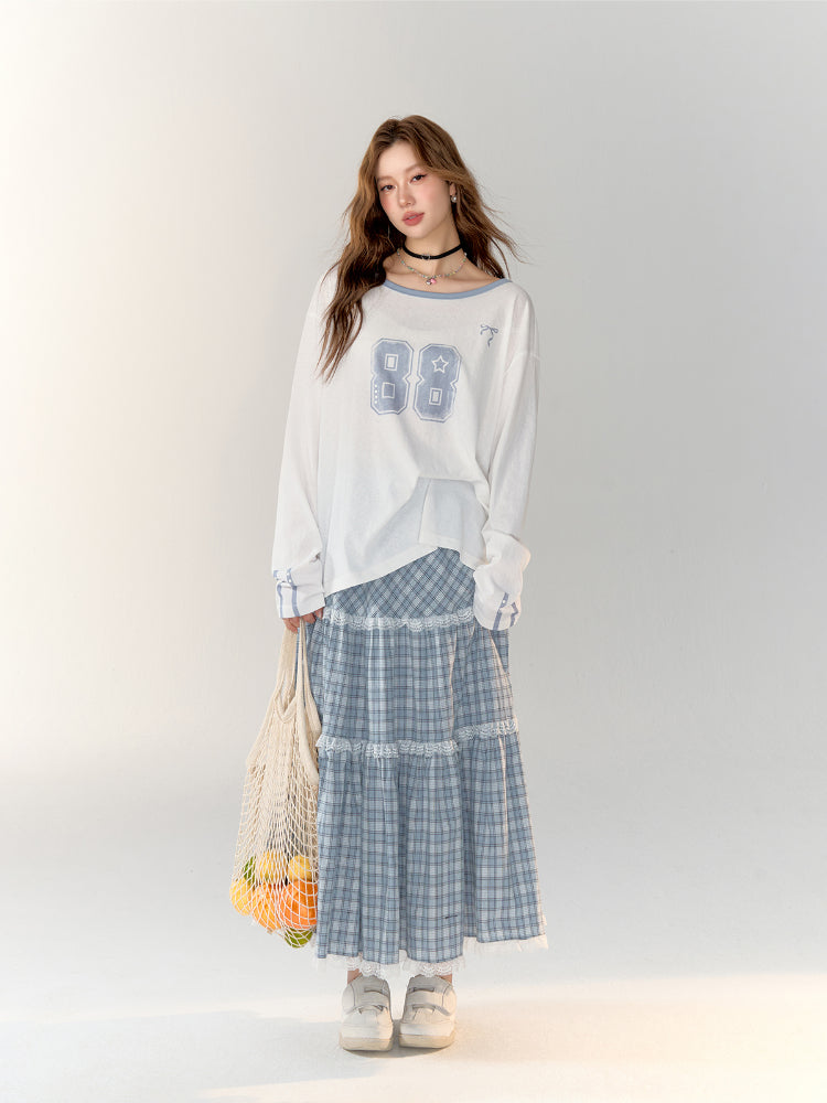Casual Round Neck Off-Shoulder T-Shirt - CHINASQUAD