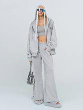 Black & Gray Floral Straigh-Leg Pants - CHINASQUAD