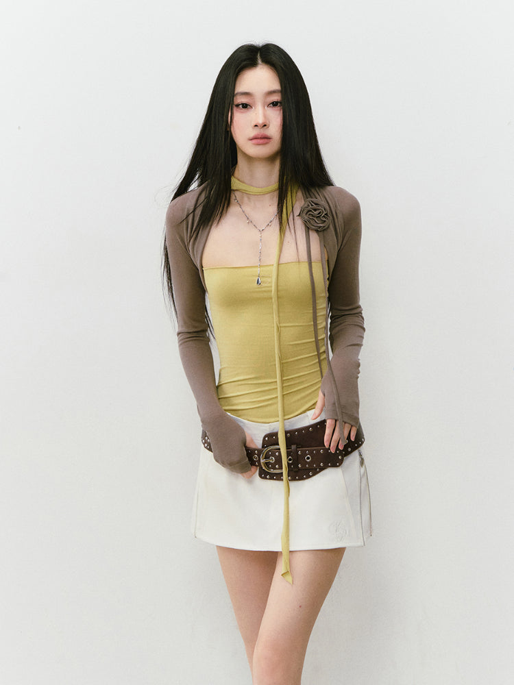 Casual Pencil Skirt with Double - Side Zippers - CHINASQUAD