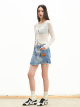 Washed Twill Misaligned Lazy Shorts - CHINASQUAD
