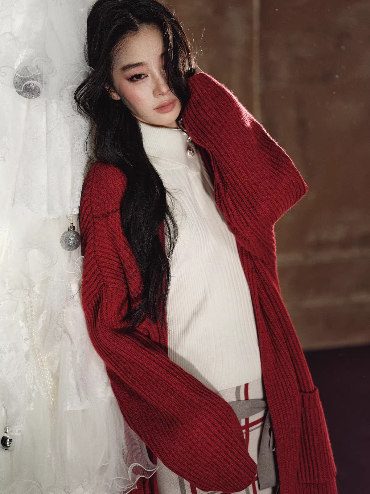 Oversized Wool Knit Overcoat