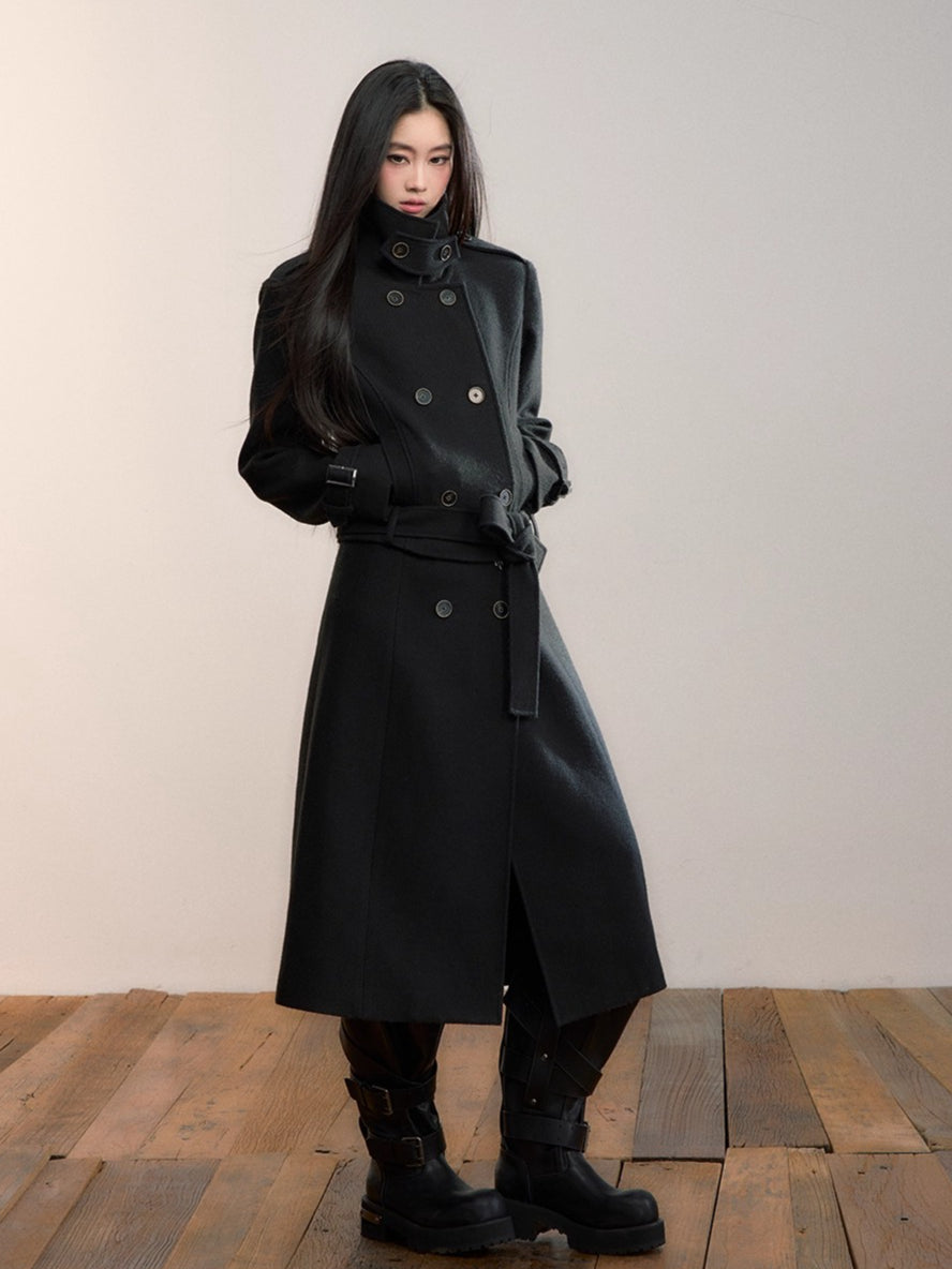 Convertible Wool-Blend Detachable Coat