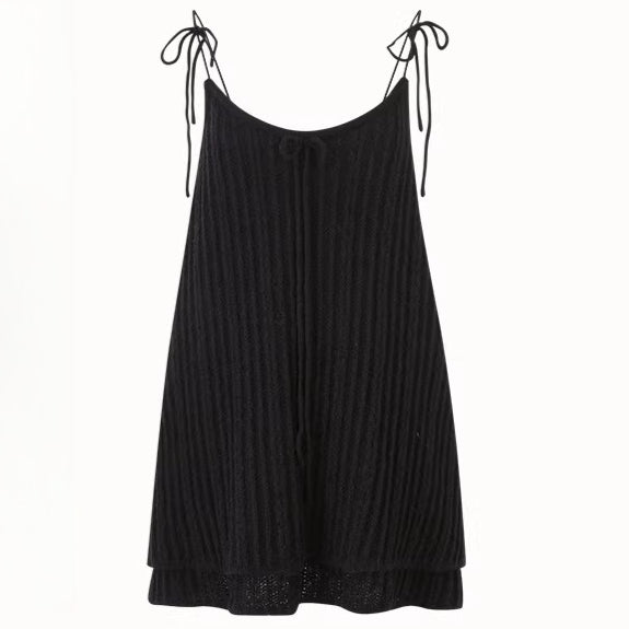 Wool-Blend Vintage Top & Ruffle Pants Set