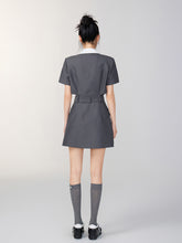 Colorblock Waist-Exposing Blazer Skirt - CHINASQUAD