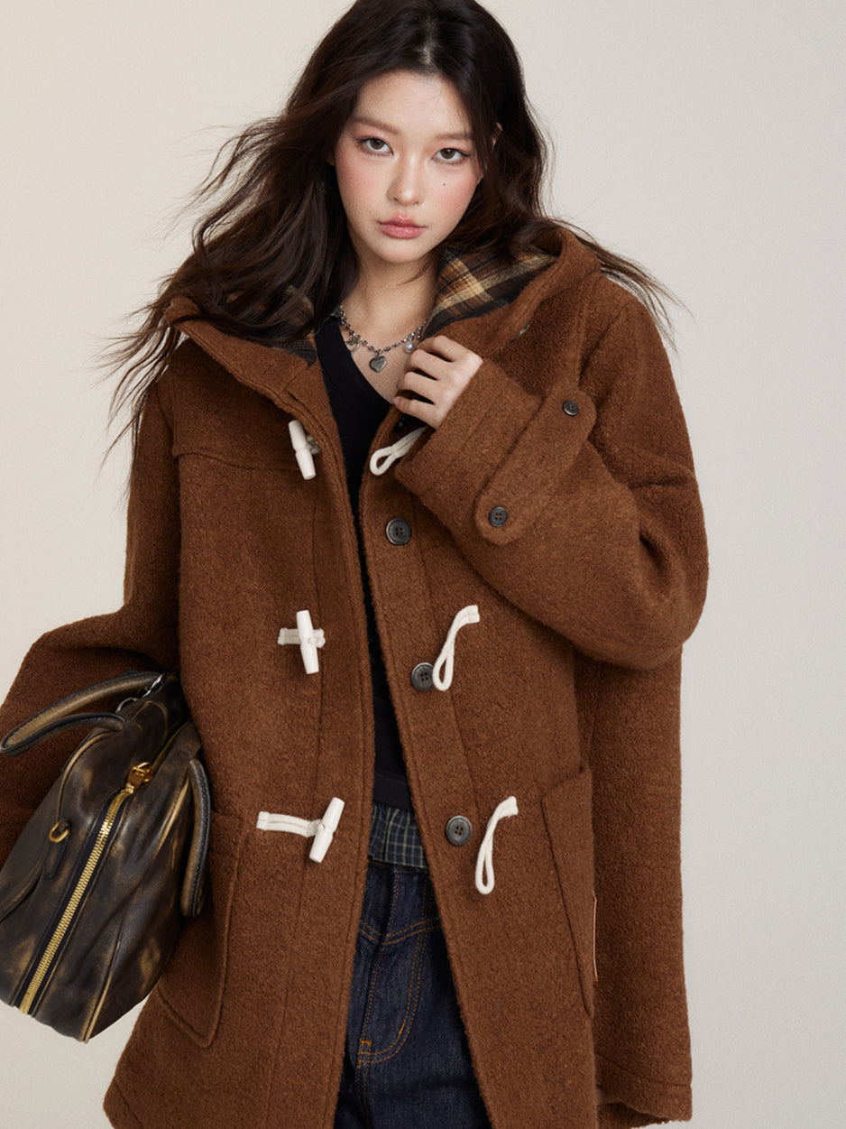 Preppy Plaid Shearling Coat - CHINASQUAD