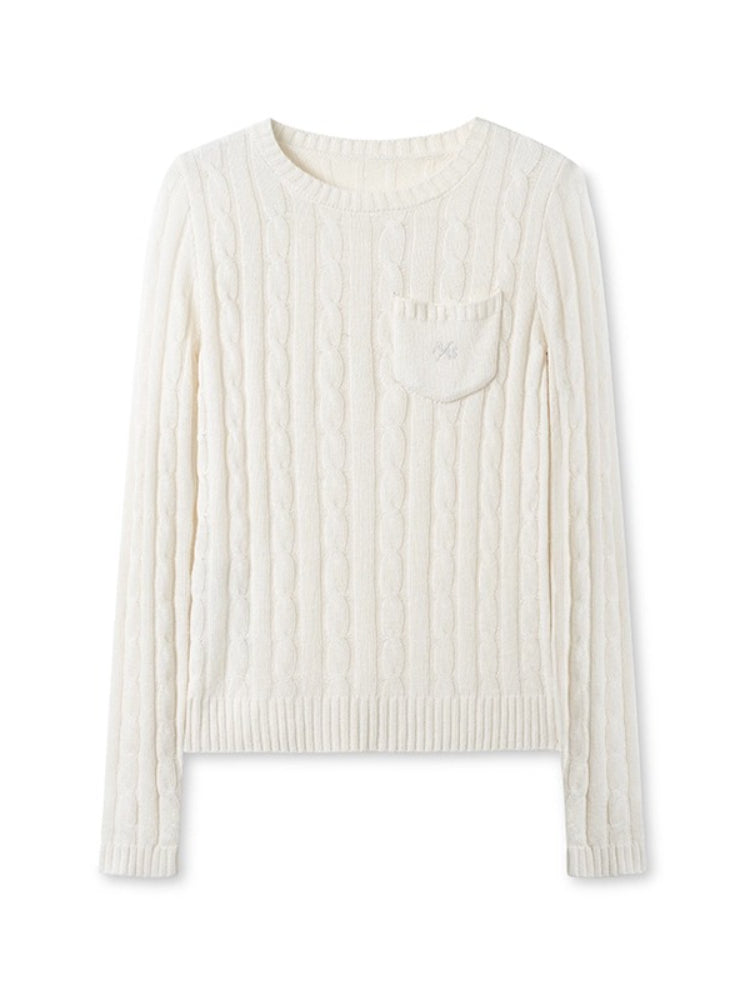 "Djembe Series" Wool Round Neck Slim Knit Crewneck - CHINASQUAD