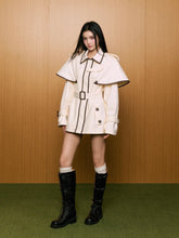 Tie-Front Oversized Cape Trench Coat - CHINASQUAD