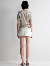 White Denim Straight Skirt - CHINASQUAD