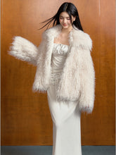 Large Lapel Faux Fur Coat - CHINASQUAD