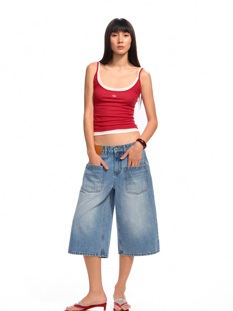 Washed Low - Rise 5 - Inch Denim Shorts - CHINASQUAD