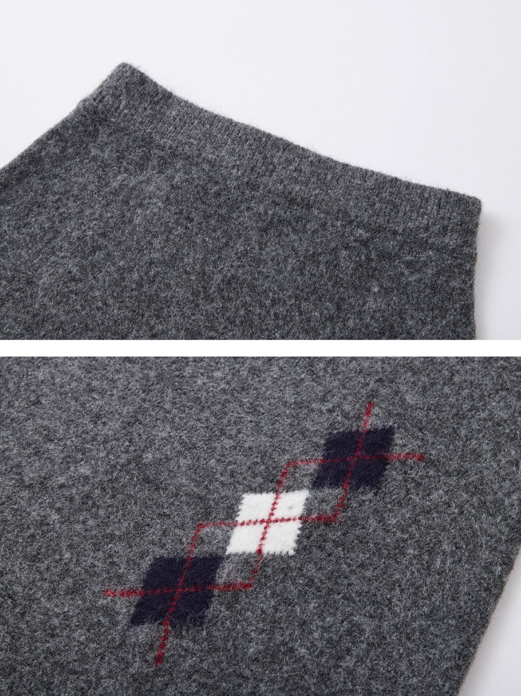 Floral Diamond Knit Vest / Cardigan / Skirt Set - CHINASQUAD