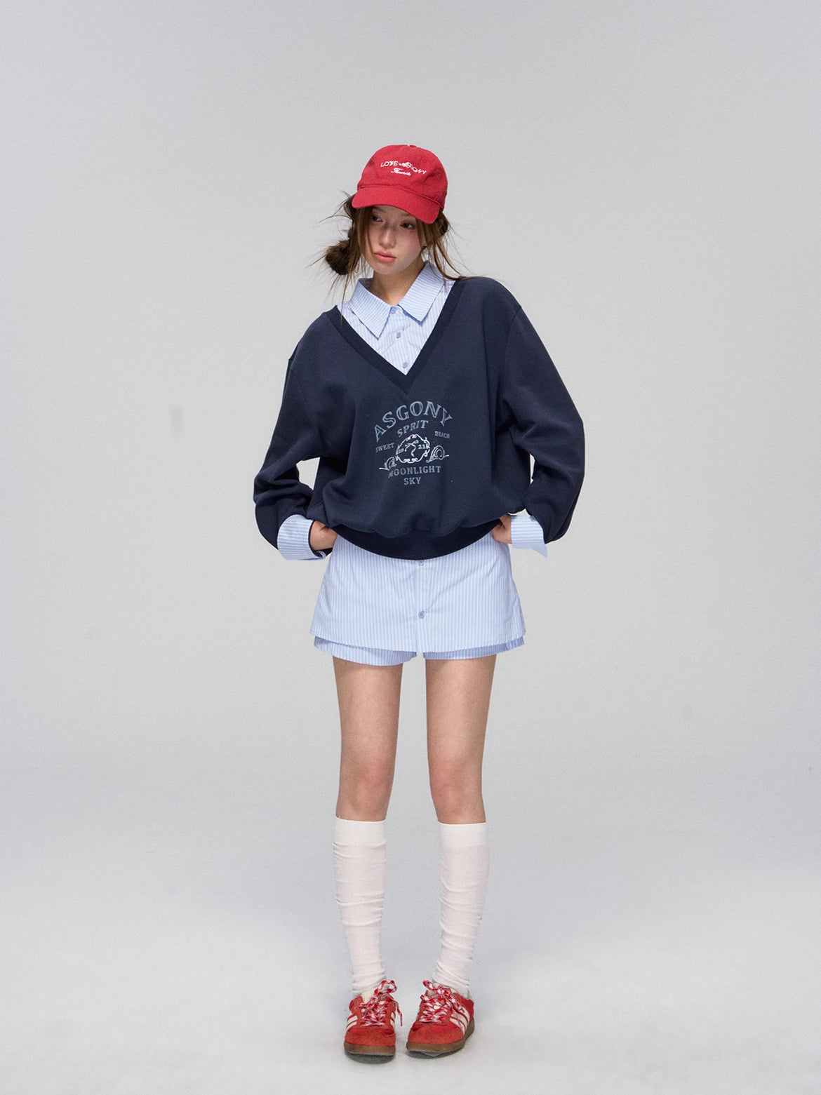 Embroidered Vintage Red Baseball Cap - CHINASQUAD