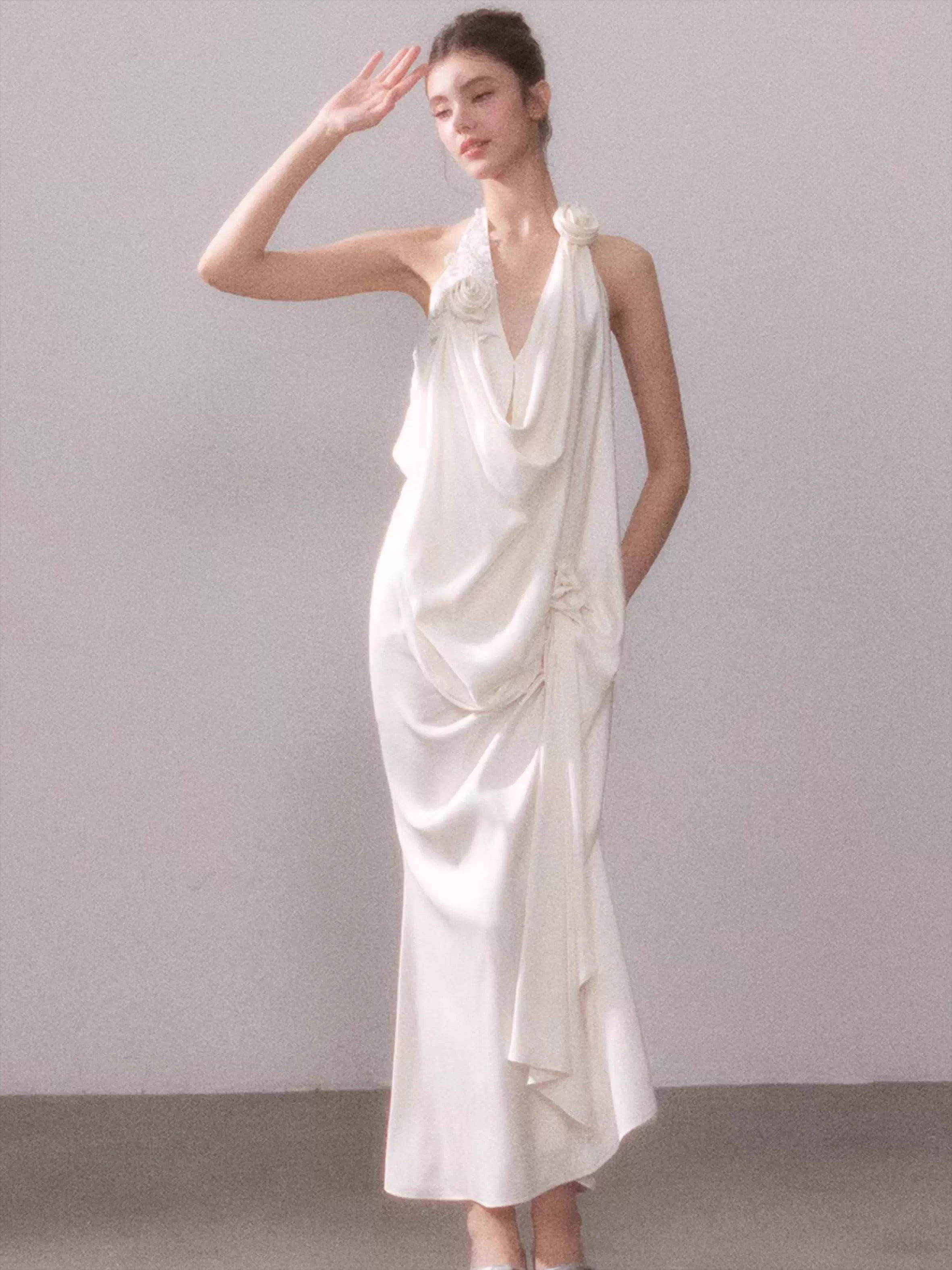 Tyndall Muse Satin Glow Maxi Dress