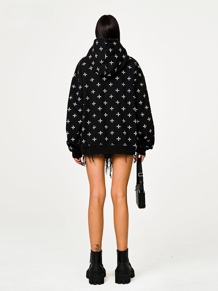 Black Garden Oversized Hoodie - CHINASQUAD