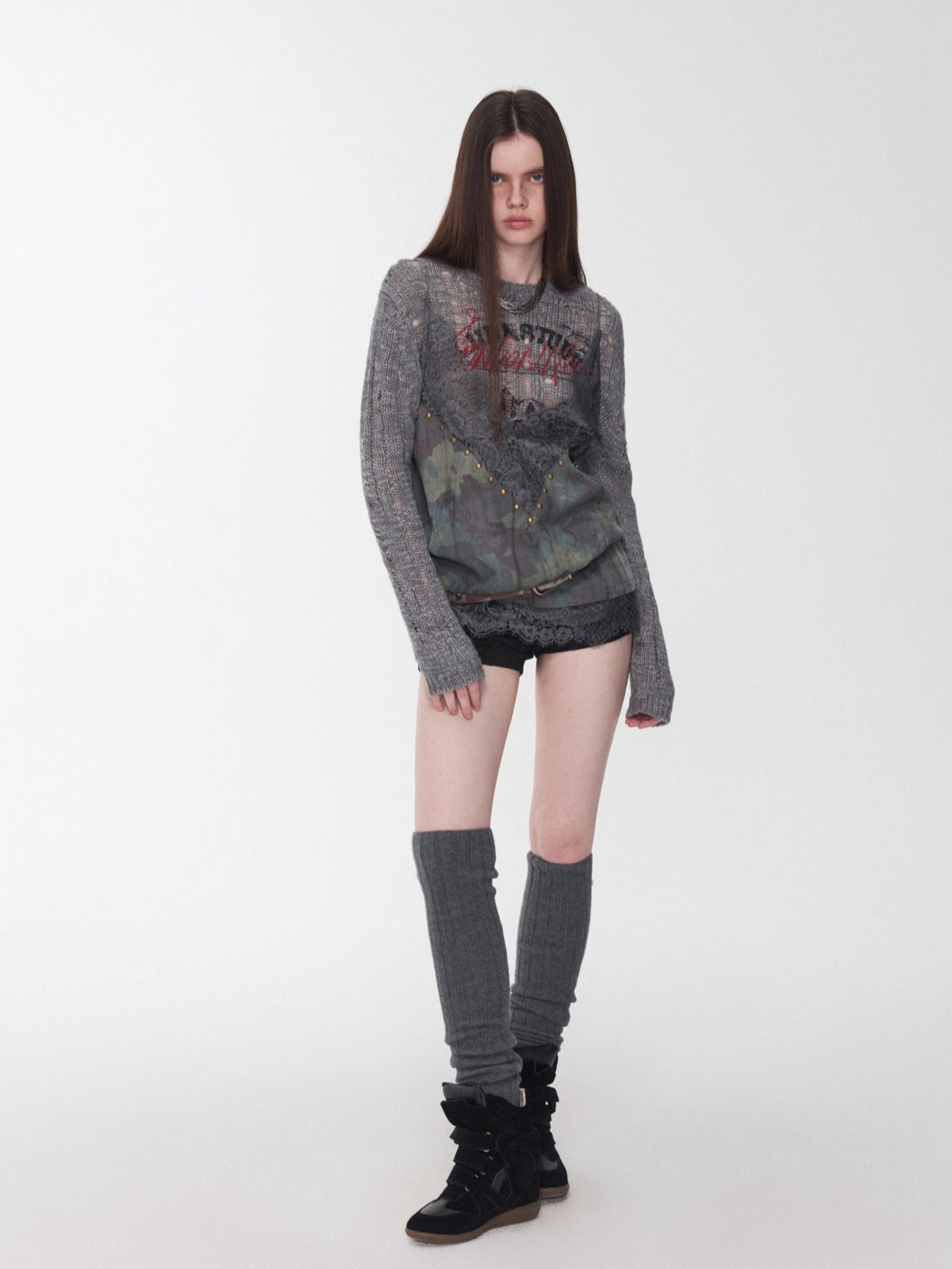 Low-Rise Studded Pocket Mini Shorts