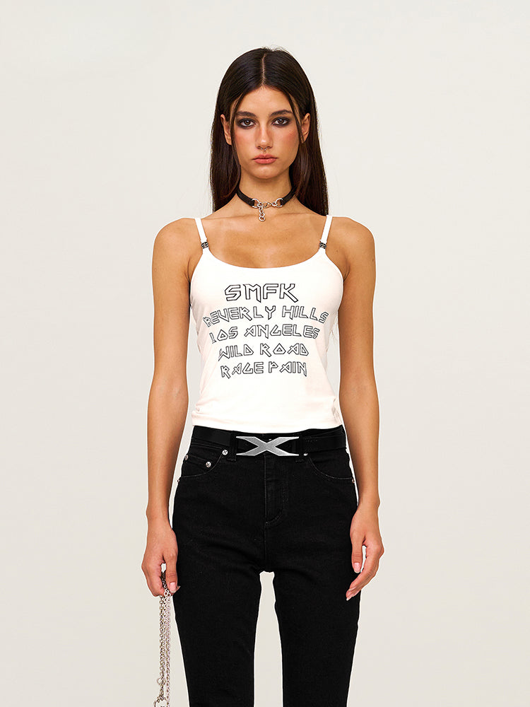 Cross-Flower All-Over Print Sports Camisole - CHINASQUAD