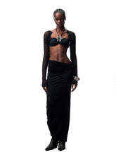 Hollow-Out Knitted Cropped Long-Sleeve Cover-Up - CHINASQUAD