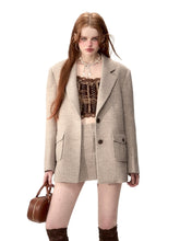 Coffee-Colored Suit Jacket & Skirt Set - CHINASQUAD