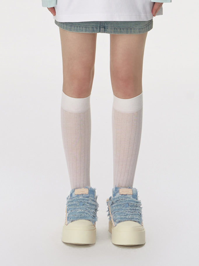 Bear Denim Badge Sneakers - CHINASQUAD