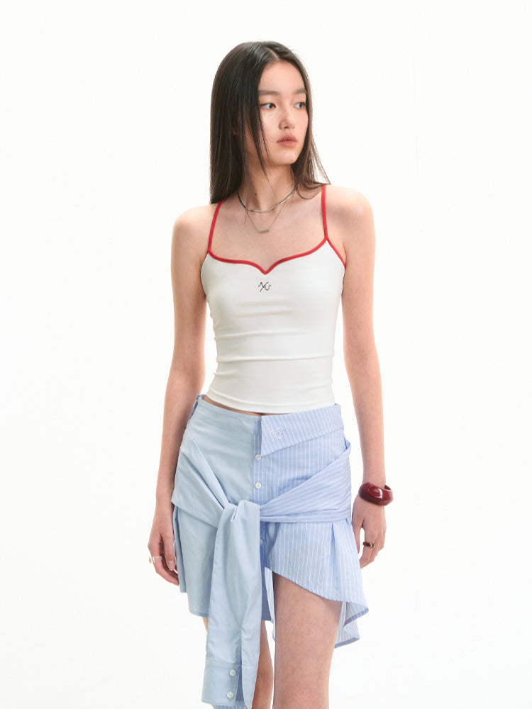 Tie Design Irregular Skirt - CHINASQUAD