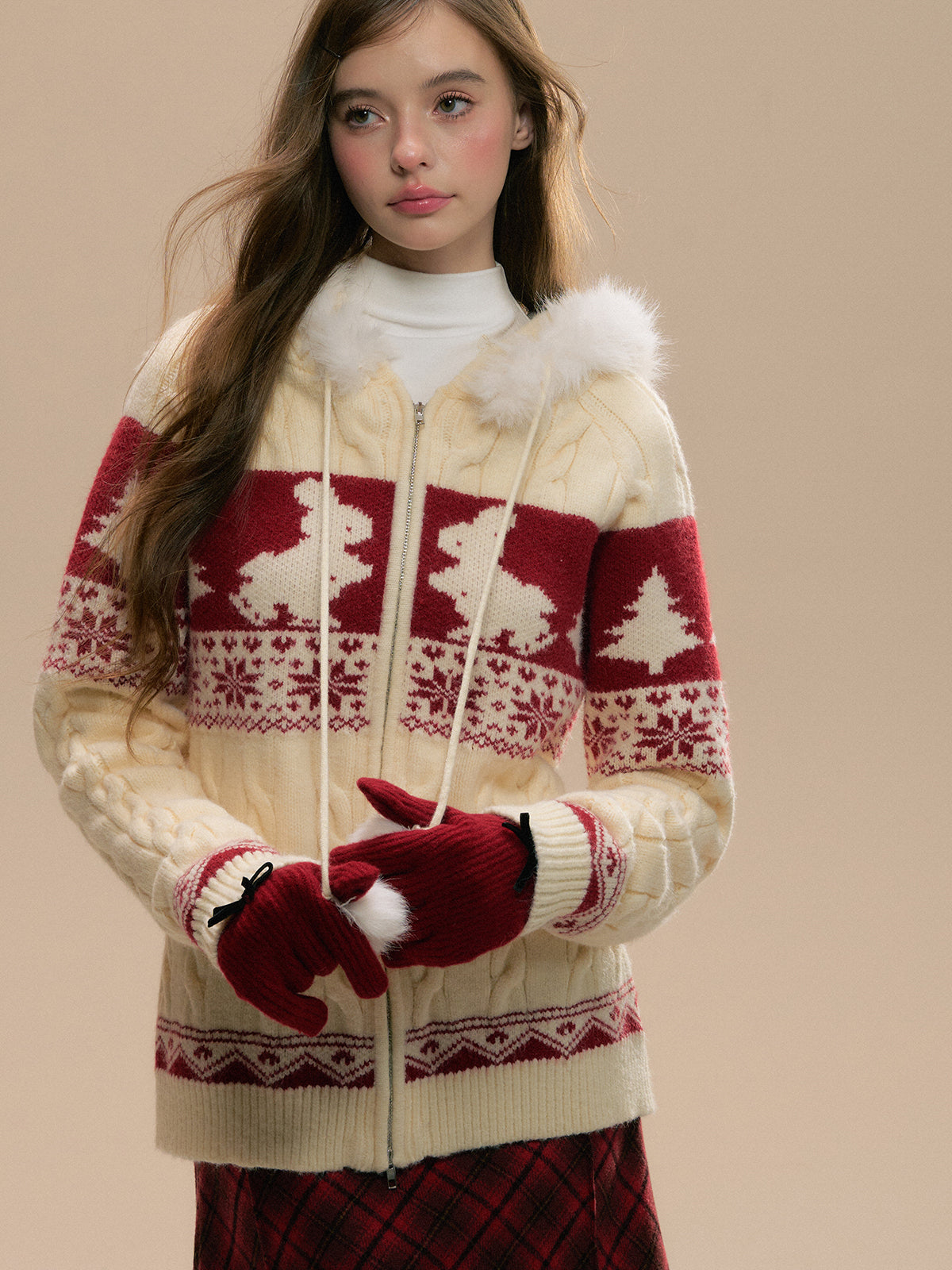 Rabbit Hoodie Sweater Coat - CHINASQUAD