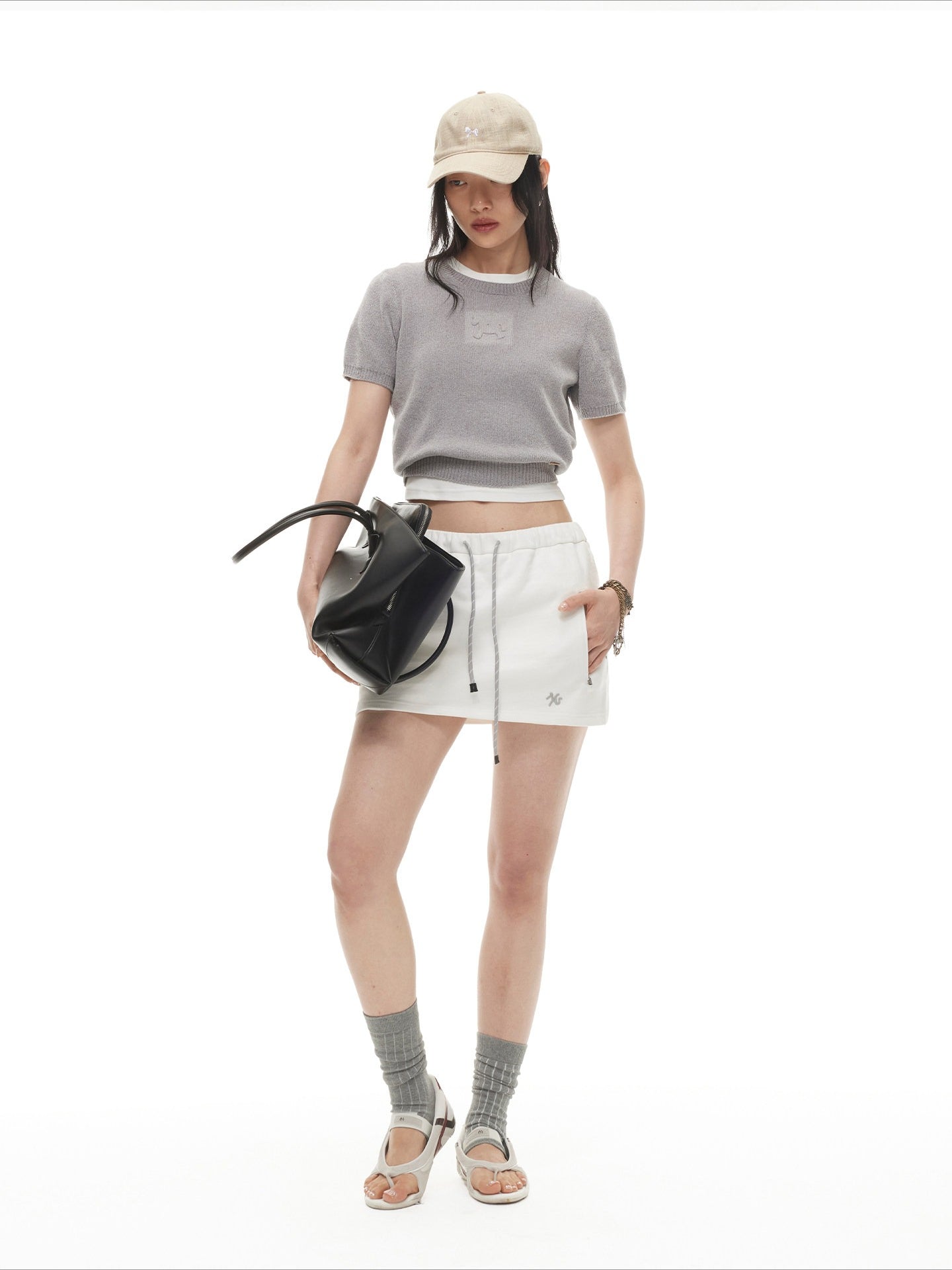 Matisse Drawstring A-Line Mini Skirt