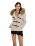 Black & Oatmeal Wool Toggle Coat - CHINASQUAD