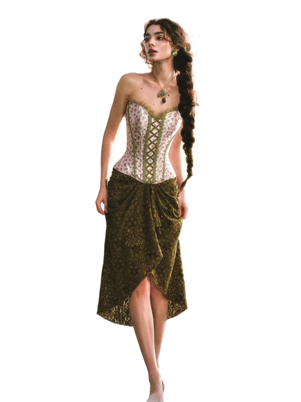 Enchanted Woodland Corset & Lace Skirt Set