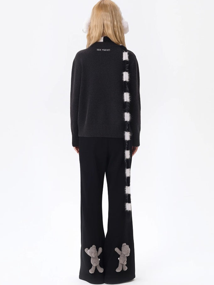 High-Waist Flared Sweatpants