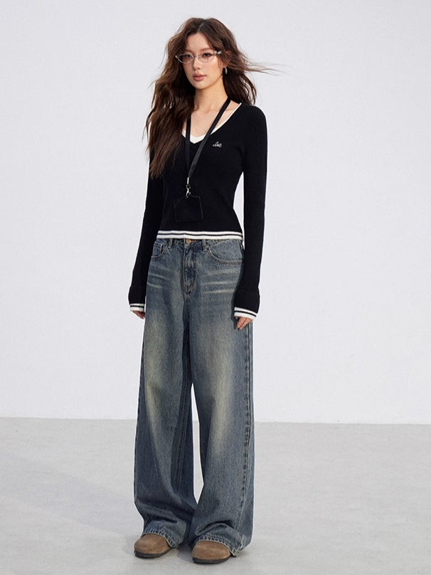 Slim-Fit Soft-Touch Knit Blouse