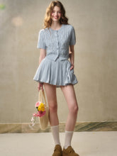 Velvet Floral Pleated Skirt - CHINASQUAD